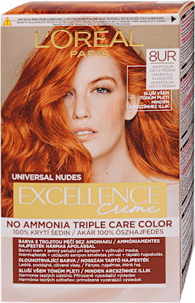 Tartós hajfesték, világos réz 8UR L'ORÉAL PARiS EXCELLENCE Creme