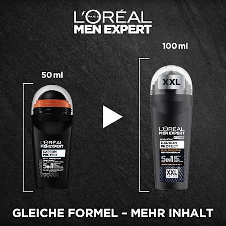 Antitranspirant Deo Roll-on Carbon Protect L'ORÉAL PARiS MEN EXPERT