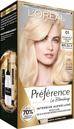 Haare Aufheller 01 Sehr sehr helles natürliches Blond L'ORÉAL PARiS PRÉFÉRENCE
