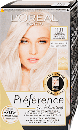 Tartós hajfesték Le Blonding, extra világos hideg kristályszőke 11.11 L'ORÉAL PARiS PRÉFÉRENCE