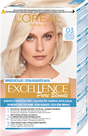 Farba na vlasy Pure Blond - 03 ultra svetlá popolavá blond L'ORÉAL PARiS EXCELLENCE Creme