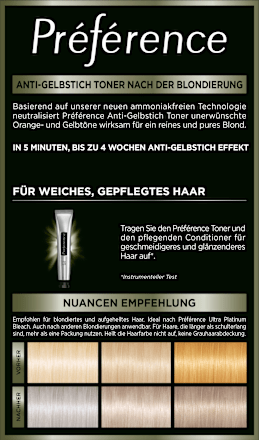 Haartoner 01 Platinum Ice L'ORÉAL PARiS PRÉFÉRENCE
