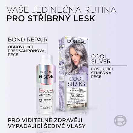 barva na vlasy Cool Silver, oslnivá stříbrná L'ORÉAL PARiS