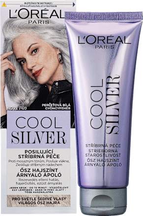 barva na vlasy Cool Silver, perleťová bílá L'ORÉAL PARiS