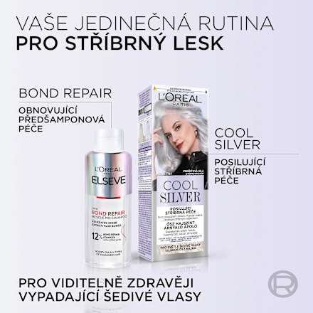 barva na vlasy Cool Silver, perleťová bílá L'ORÉAL PARiS
