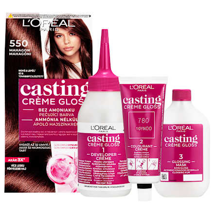 barva na vlasy 550 Mahagon L'ORÉAL PARiS CASTING Crème Gloss