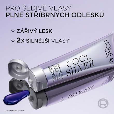 barva na vlasy Cool Silver, perleťová bílá L'ORÉAL PARiS