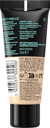 Foundation Fit Me Matte + Poreless 110 MAYBELLINE NEW YORK
