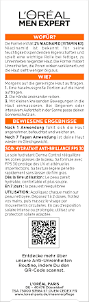Feuchtigkeitscreme Derma Control LSF 30 L'ORÉAL PARiS MEN EXPERT