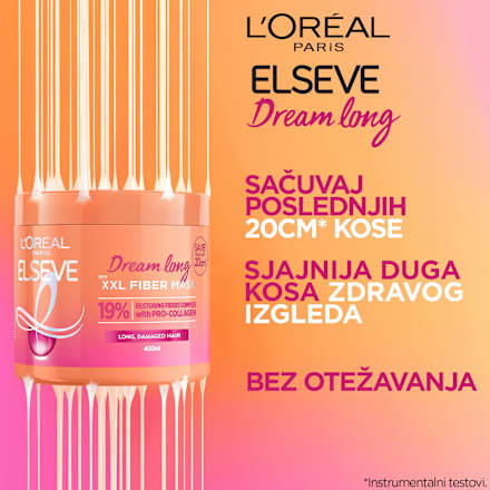 Dream long XXL Fiber maska za kosu  L'ORÉAL PARiS ELSEVE