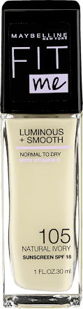 Fit Me Luminous+Smooth podkład rozświetlający 105 Natural Ivory MAYBELLINE NEW YORK