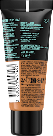 Foundation Fit Me Matte & Poreless 334 Warm Tan MAYBELLINE NEW YORK