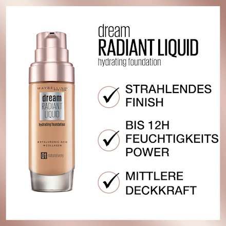 Foundation Dream Radiant Liquid 48 Sun Beige MAYBELLINE NEW YORK