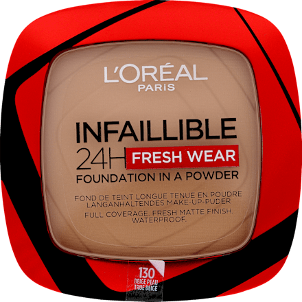 Kompaktni puder Infaillible 24H Fresh Wear, 130 True Beige L'ORÉAL PARiS
