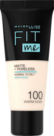 Foundation Fit Me Matte & Poreless 100 Warm Ivory MAYBELLINE NEW YORK