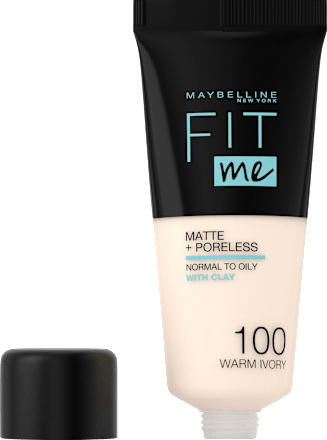 Foundation Fit Me Matte & Poreless 100 Warm Ivory MAYBELLINE NEW YORK