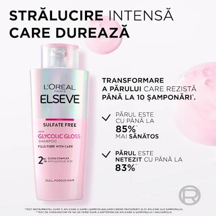 Șampon pentru strălucire Glycolic Gloss L'ORÉAL PARiS ELSEVE
