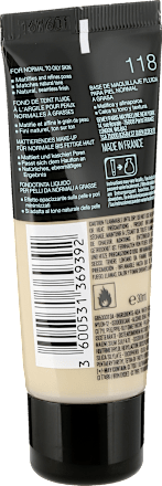 Fit Me Matte Poreless Podkład 118 Nude MAYBELLINE NEW YORK