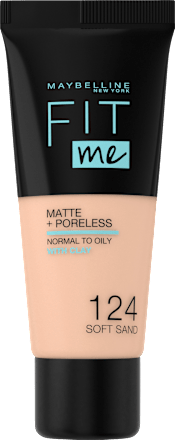 Foundation Fit Me Matte & Poreless 124 Soft Sand MAYBELLINE NEW YORK