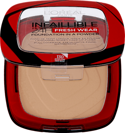 Kompaktni puder Infaillible 24H Fresh Wear, 130 True Beige L'ORÉAL PARiS