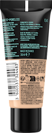 Foundation Fit Me Matte & Poreless 104 Soft Ivory MAYBELLINE NEW YORK