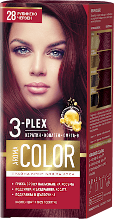 Крем-боя за коса Nr.28 Рубинено Червен AROMA COLOR