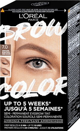 Kit colorare semi-permanentă pentru sprâncene Brow Color 7.0 Dark Blonde L'ORÉAL PARiS