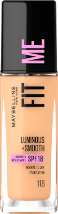 Foundation Fit Me Liquid, LSF 18, 118 Light Beige MAYBELLINE NEW YORK