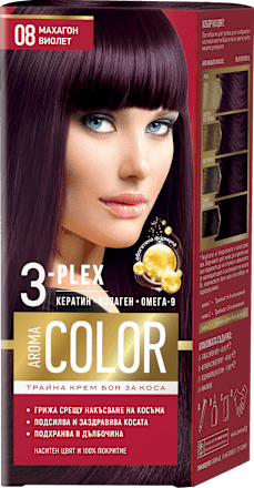 Крем - боя за коса - Nr. 08 Махагон Виолет AROMA COLOR