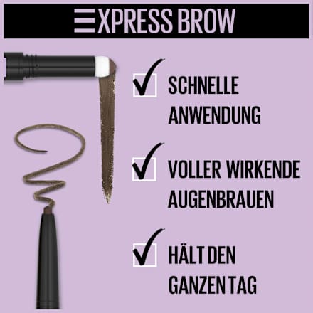 Augenbrauenstift und -puder Express Brow Satin Duo Dark Brown MAYBELLINE NEW YORK