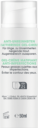 Gel-Creme mattierend Anti-Unreinheiten Mixa
