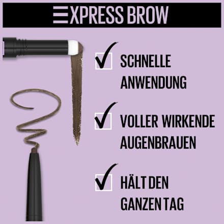 Augenbrauenstift Express Brow Satin Duo 04 Dark Brown MAYBELLINE NEW YORK