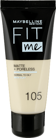 Fit Me Matte+Poreless podkład matujący 105 Natural Ivory MAYBELLINE NEW YORK
