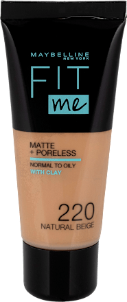 Fit Me Matte & Poreless fond de ten 220 Natural Beige MAYBELLINE NEW YORK