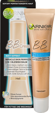 Getönte Tagescreme BB Cream Matt-Effekt Hell Garnier Skin Active