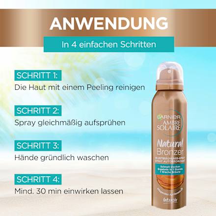 Selbstbräuner Spray natural bronzer Garnier Ambre Solaire