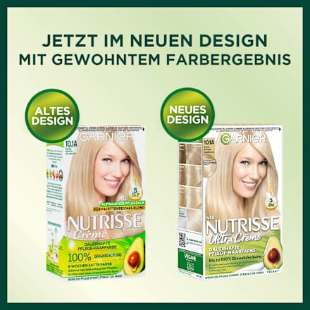 Nutrisse Creme dauerhafte Pflege-Haarfarbe - Nr. 10.1A Extra Kühles Hellblond GARNIER NUTRISSE