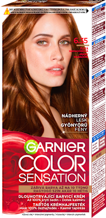 barva na vlasy zlatá mahagonová 6.35 GARNIER Color Sensation