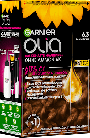 Haarfarbe 6.3 Karamellbraun GARNIER olia