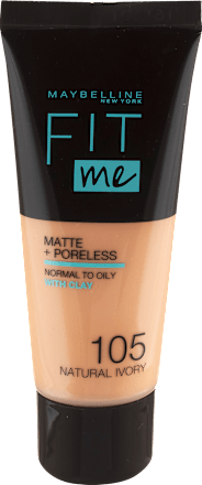 Fit Me Matte & Poreless fond de ten 105 Natural Ivory MAYBELLINE NEW YORK