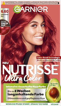 Farbsensation dauerhafte Pflege-Haarfarbe - Nr. 6.60 Intensiv-Rot GARNIER NUTRISSE