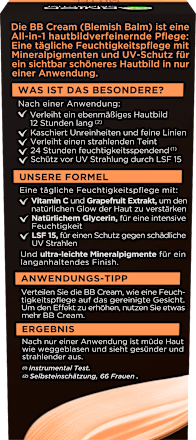 Getönte Tagescreme BB Cream Miracle Skin Perfector Mittel bis Dunkel Garnier Skin Active