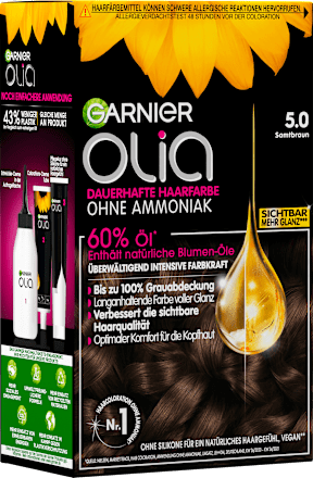 Haarfarbe 5.0 Samtbraun GARNIER olia