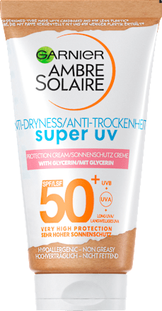 Sonnencreme Gesicht, Anti-Trockenheit super UV, LSF 50+ Garnier Ambre Solaire
