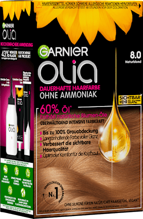 Haarfarbe 8.0 Naturblond GARNIER olia