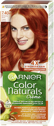 7.40+ Miedziany blond, farba do włosów, do 100% pokrycia siwych włosów GARNIER Color naturals