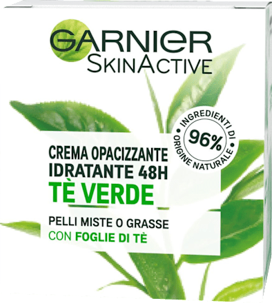 Crema SKINACTIVE opacizzante idratante con tè verde pelli miste o grasse GARNIER SKIN ACTIVE