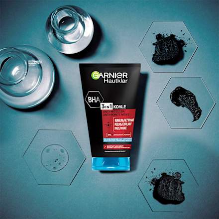 Reinigungsgel 3in1 Kohle Anti-Mitesser Garnier Skin Active