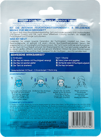 Tuchmaske Hydra Bomb Garnier Skin Active