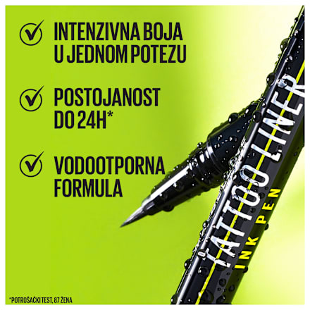 Tatoo Liner vodootporan tuš za oči u olovci – 880 Jetblack MAYBELLINE NEW YORK